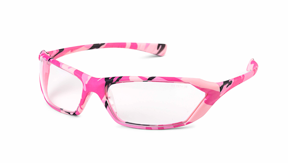Pink camo safety glasses